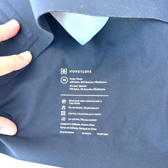 Honeylove Set Bras 3X Blush Maroon Fig Black Big Chest Comfort V-Neck Silhouette - Picture 4 of 8